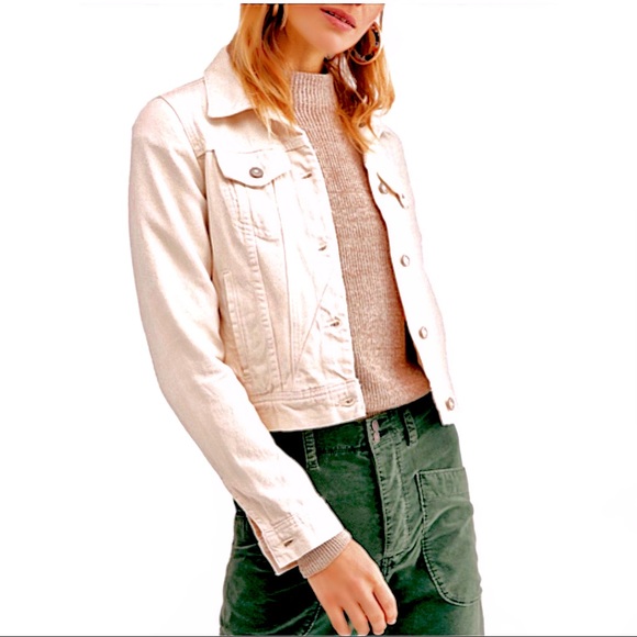 Free People Rumors Jean Jacket- Cream (M) - Picture 5 of 9